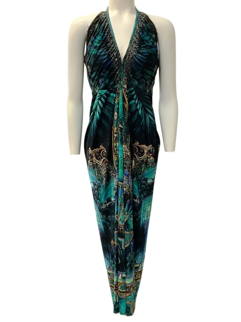 Camilla | Dresses | Camilla Green Multi Wicked Defy Gravity Halter Dress |  Poshmark